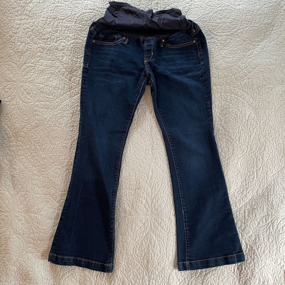 Gap 1969 Maternity 4S 4A Long & Lean Bootcut Jeans Dark Wash Size 27 / 4 Short
